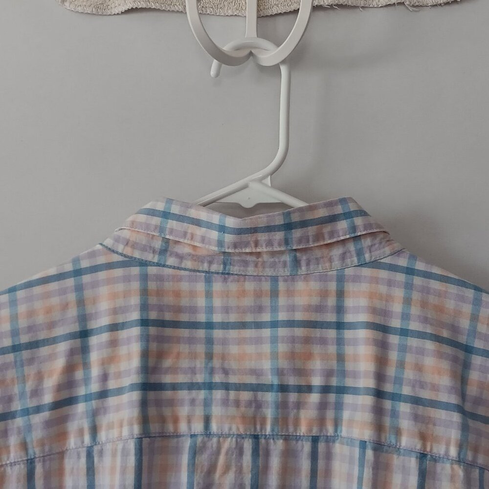 COLUMBIA Pastel Plaid Short Sleeved Button Down Shirt Size XXL - Picture 6 of 8